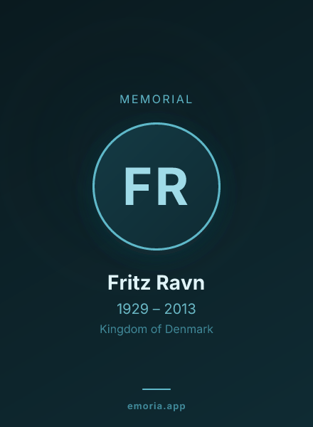 Memorial portrait of Fritz Ravn