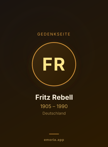 Gedenkportrait von Fritz Rebell
