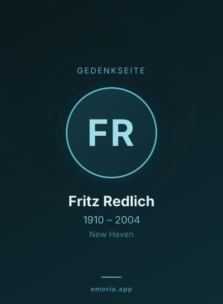 Gedenkportrait von Fritz Redlich