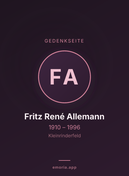 Gedenkportrait von Fritz René Allemann