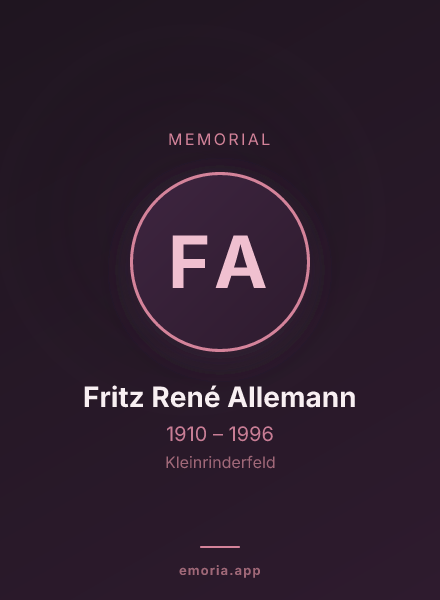 Memorial portrait of Fritz René Allemann