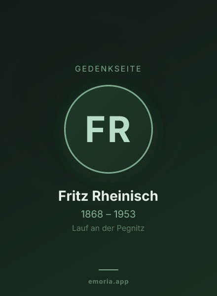 Gedenkportrait von Fritz Rheinisch