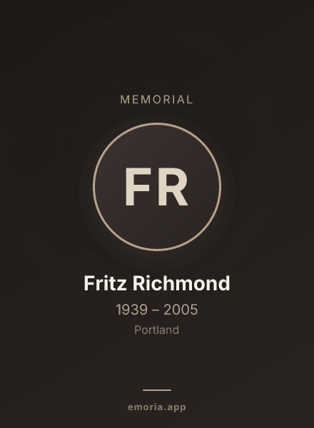 Memorial portrait of Fritz Richmond