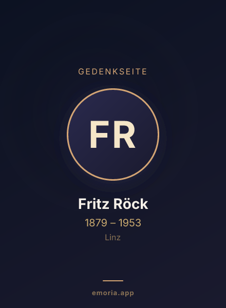 Gedenkportrait von Fritz Röck