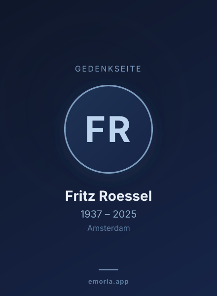Gedenkportrait von Fritz Roessel