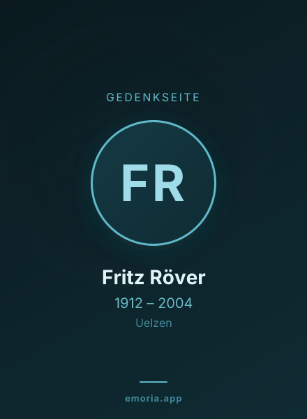 Gedenkportrait von Fritz Röver