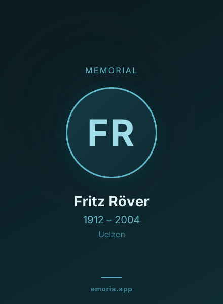 Memorial portrait of Fritz Röver