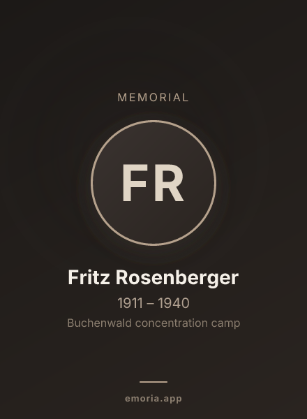 Memorial portrait of Fritz Rosenberger