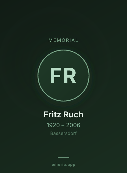 Memorial portrait of Fritz Ruch