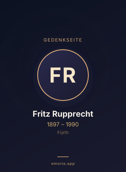 Gedenkportrait von Fritz Rupprecht