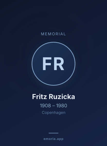 Memorial portrait of Fritz Ruzicka