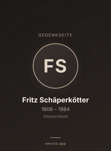 Gedenkportrait von Fritz Schäperkötter