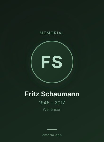 Memorial portrait of Fritz Schaumann