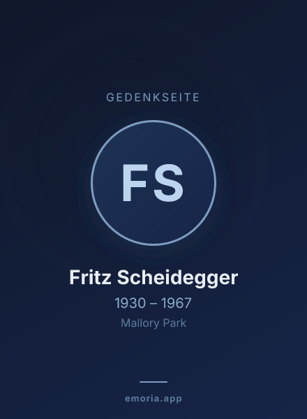 Gedenkportrait von Fritz Scheidegger