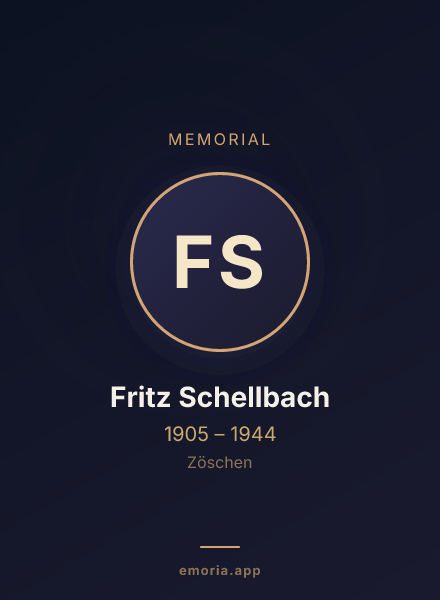 Memorial portrait of Fritz Schellbach