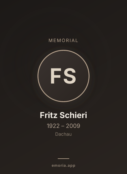 Memorial portrait of Fritz Schieri