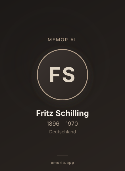 Memorial portrait of Fritz Schilling