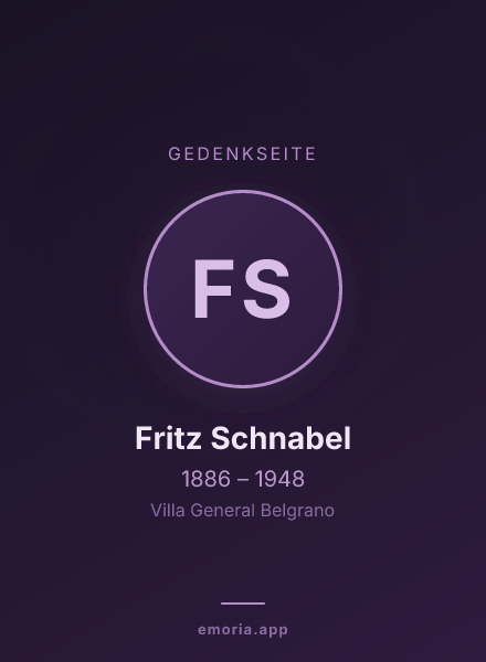 Gedenkportrait von Fritz Schnabel