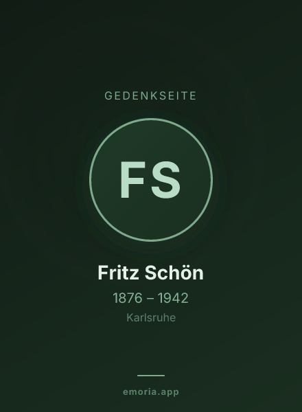 Gedenkportrait von Fritz Schön
