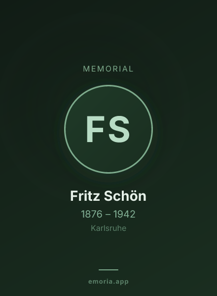 Memorial portrait of Fritz Schön