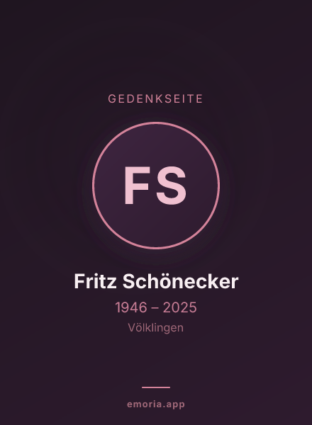 Gedenkportrait von Fritz Schönecker