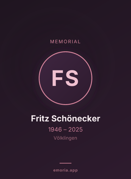 Memorial portrait of Fritz Schönecker