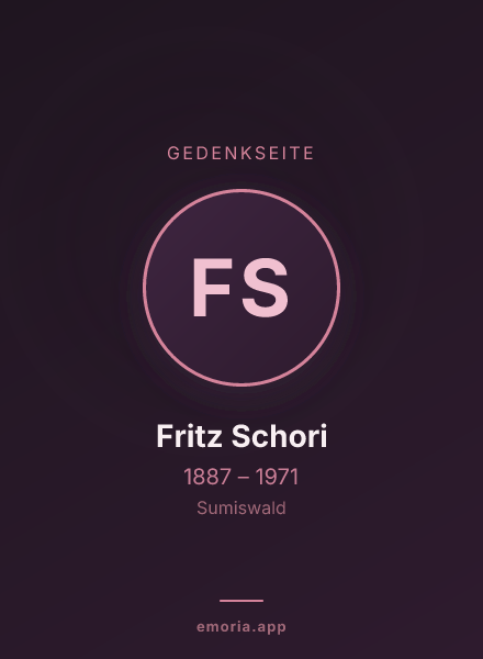 Gedenkportrait von Fritz Schori