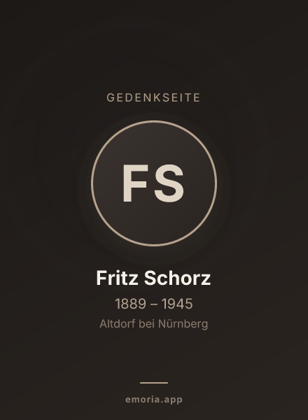 Gedenkportrait von Fritz Schorz
