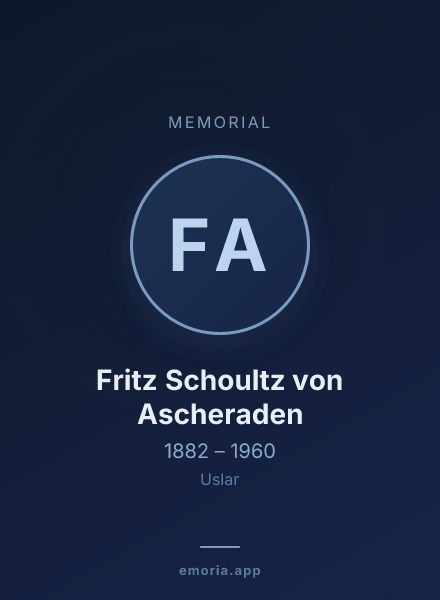 Memorial portrait of Fritz Schoultz von Ascheraden