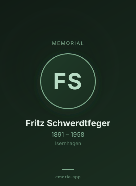Memorial portrait of Fritz Schwerdtfeger