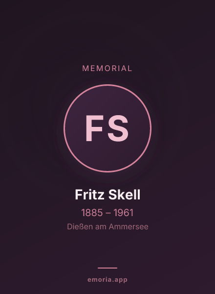 Memorial portrait of Fritz Skell