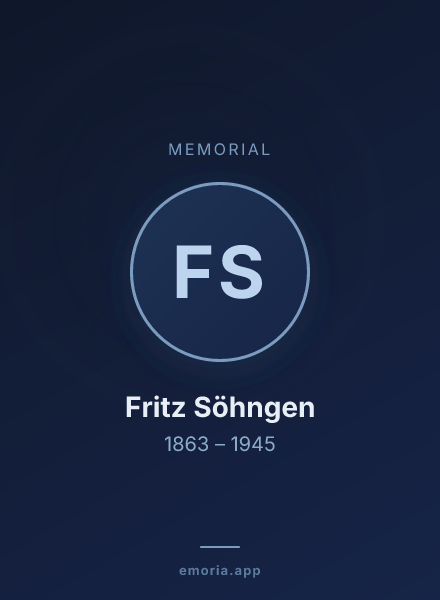 Memorial portrait of Fritz Söhngen
