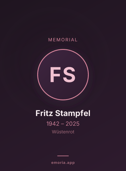 Memorial portrait of Fritz Stampfel