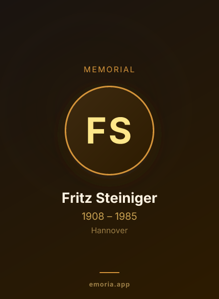 Memorial portrait of Fritz Steiniger