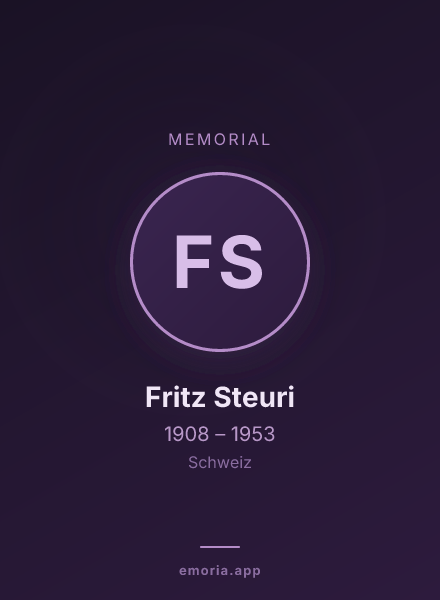 Memorial portrait of Fritz Steuri