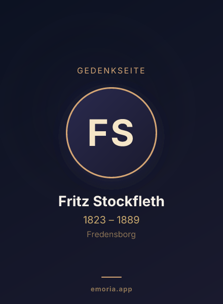 Gedenkportrait von Fritz Stockfleth