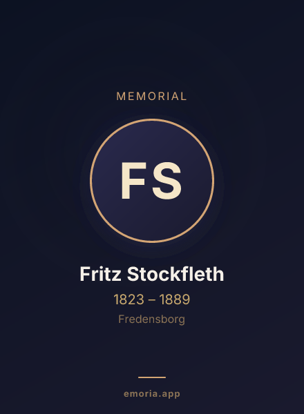 Memorial portrait of Fritz Stockfleth