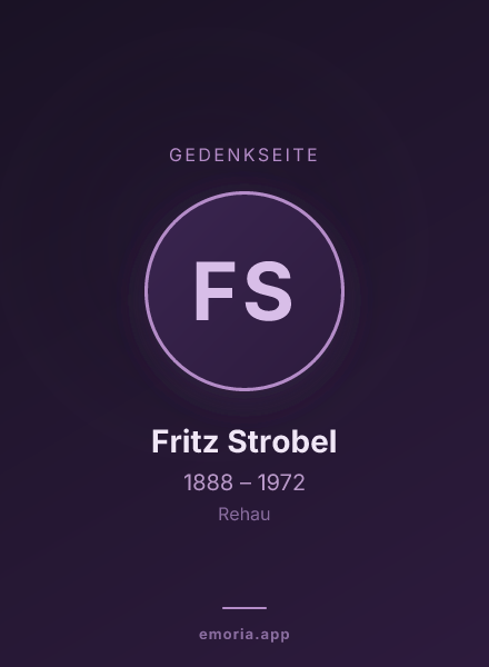 Gedenkportrait von Fritz Strobel