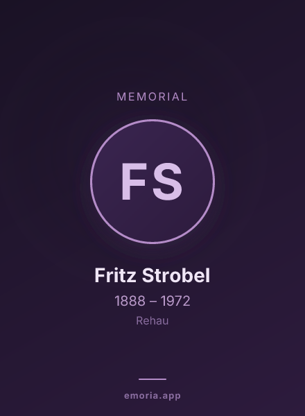 Memorial portrait of Fritz Strobel