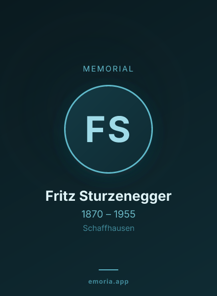 Memorial portrait of Fritz Sturzenegger