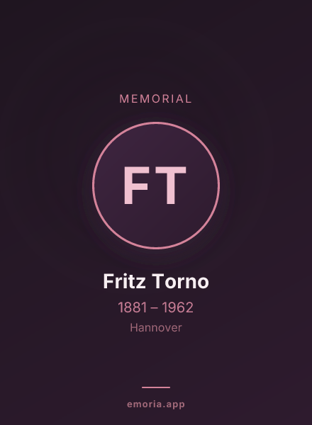 Memorial portrait of Fritz Torno