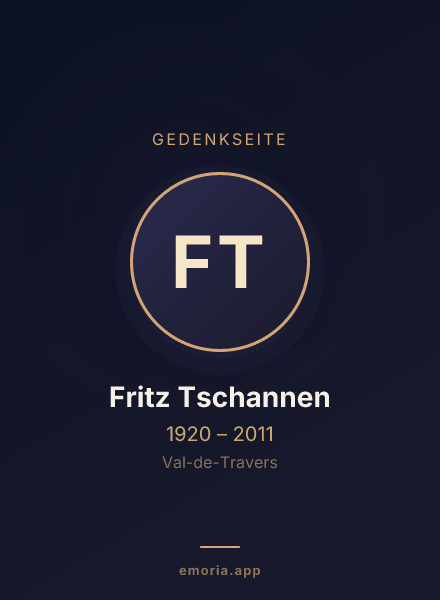 Gedenkportrait von Fritz Tschannen
