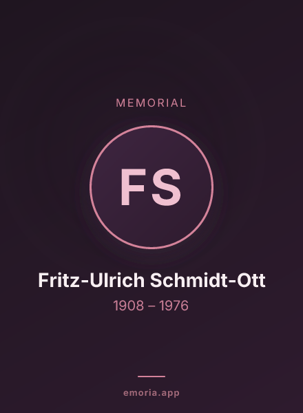 Memorial portrait of Fritz-Ulrich Schmidt-Ott