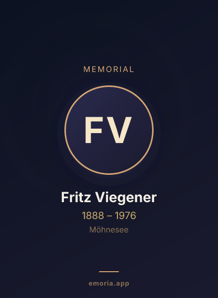 Memorial portrait of Fritz Viegener