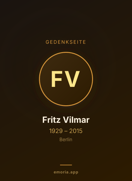 Gedenkportrait von Fritz Vilmar