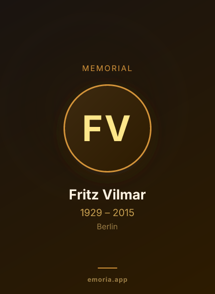 Memorial portrait of Fritz Vilmar