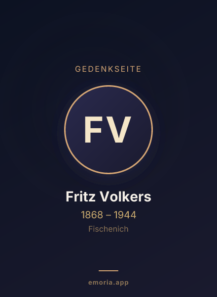 Gedenkportrait von Fritz Volkers
