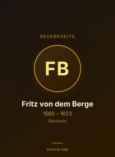 Gedenkportrait von Fritz von dem Berge