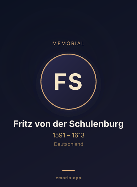 Memorial portrait of Fritz von der Schulenburg