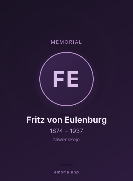 Memorial portrait of Fritz von Eulenburg